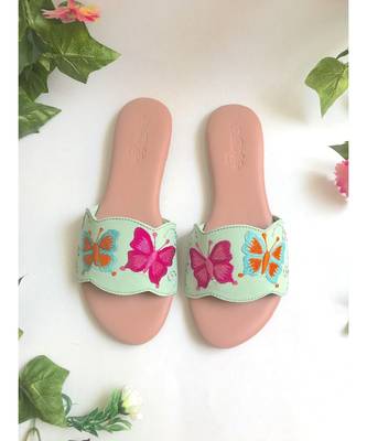 Sea Green Butterfly Swirls 1