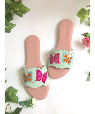Sea Green Butterfly Swirls 2