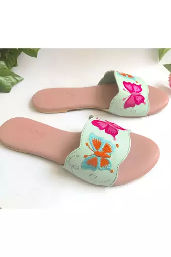 Sea Green Butterfly Swirls