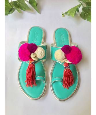 Boho Turquoise Kolhapuri 1