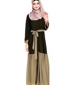 Modest Forever  Olive embroidered nida abaya