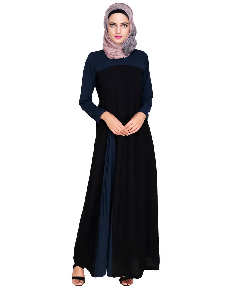 Modest Forever  Black embroidered nida abaya