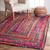 Hand Braided Bohemian Colorful Cotton Chindi Area Rug multi colors Home Decor Rugs cotton area rugs