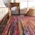 Hand Braided Bohemian Colorful Cotton Chindi Area Rug multi colors Home Decor Rugs cotton area rugs