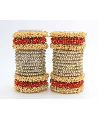 Red Set Of 2 Lac Bridal Bangle Sets 1