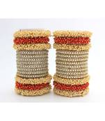 Red Set Of 2 Lac Bridal Bangle Sets