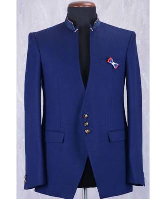 blue wool Latest Design Blazer Coat 1