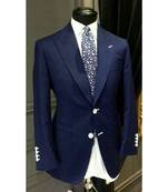 blue wool Latest Design Blazer Coat