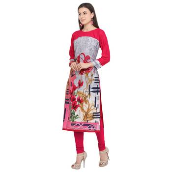 Multicolor printed rayon party-wear-kurtis 3
