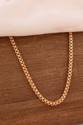 Golden chain medium length one gram gold