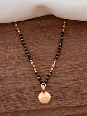  mangalsutra short with single vati one gram gold 1