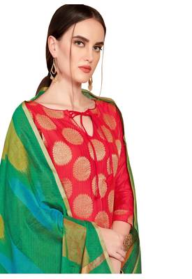 Red woven banarasi salwar 2