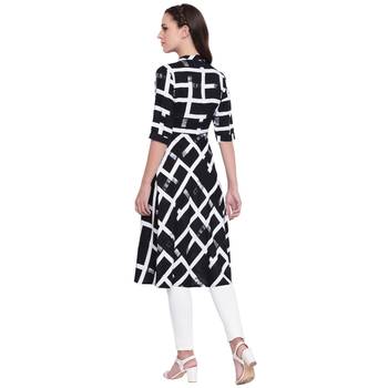 Black printed rayon kurtas-and-kurtis 2