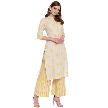 Beige printed rayon kurtas-and-kurtis 4
