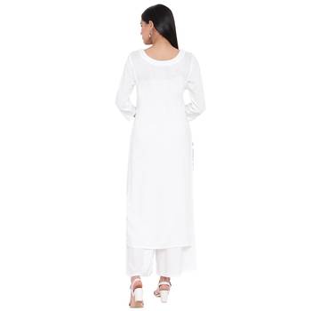 White printed rayon kurtas-and-kurtis 2