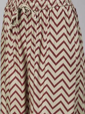 Beige floral print rayon salwar 5