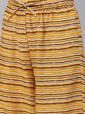 Beige floral print cotton salwar 5
