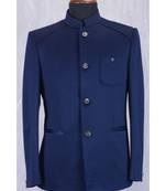 blue Jodhpuri Terry Wool Coat