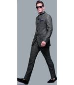grey Jodhpuri Terry Wool Suit