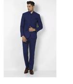 blue Jodhpuri Terry Wool Suit