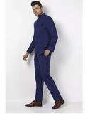 blue Jodhpuri Terry Wool Suit