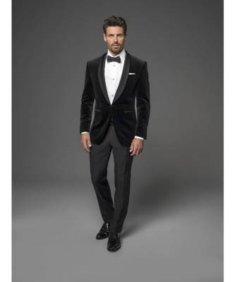 black Jodhpuri Velvet Suit 1
