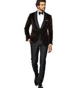 black Jodhpuri Velvet Suit