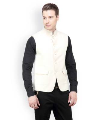 white Modi Jacket Terry Wool Fabric Latest Design 1
