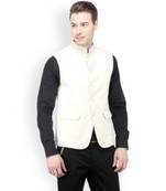 white Modi Jacket Terry Wool Fabric Latest Design