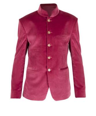 pink Jodhpuri Velvet Coat 1