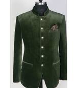green  Jodhpuri Velvet Coat
