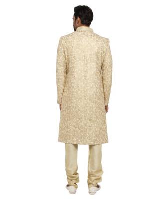 pink Men's Sherwani in Silk Fabric 2