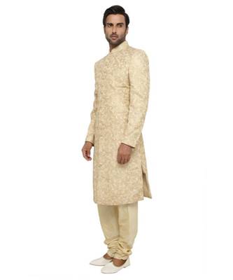 pink Men's Sherwani in Silk Fabric 1