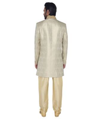 grey Men's Sherwani in Silk Fabric 1
