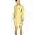 yellow Men's Sherwani in Silk Fabric