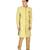 yellow Men's Sherwani in Silk Fabric