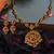 Peacock Shaped Engraved Designer Necklace
