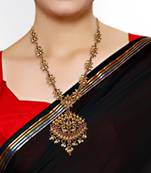 Peacock Shaped Engraved Designer Necklace