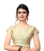 Beige Designer Malbari Silk Extra Sleeve With Blouse