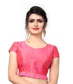 Pink Designer Malbari Silk Extra Sleeve With Blouse