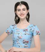 Women's Cotton Lycra Digital Printed Readymade Blouse