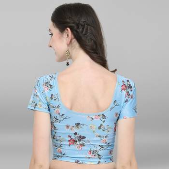 Women's Cotton Lycra Digital Printed Readymade Blouse 3