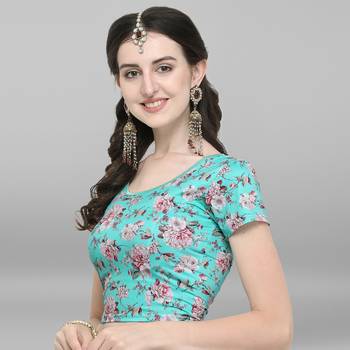 Janasya Women's Cotton Lycra Digital Printed Readymade Blouse 2