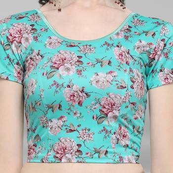 Janasya Women's Cotton Lycra Digital Printed Readymade Blouse 4