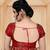 Maroon Women'S Jacquard  With V Neck Blouse