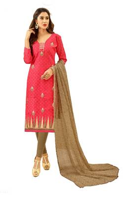 Maroon embroidered cotton salwar 1