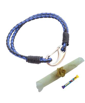 Double Layered Royal Blue & Black  Braided Bracelet cum Rakhi For Brother 1
