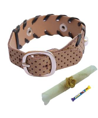 Stitched  Buckle Bracelet cum Rakhi For Brother 1