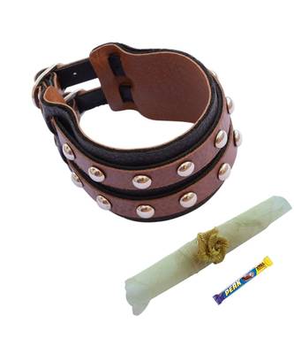 Broad Curious Buckle Bracelet cum Rakhi For Brother 1