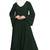 Layered abaya- Solid Bottle Green